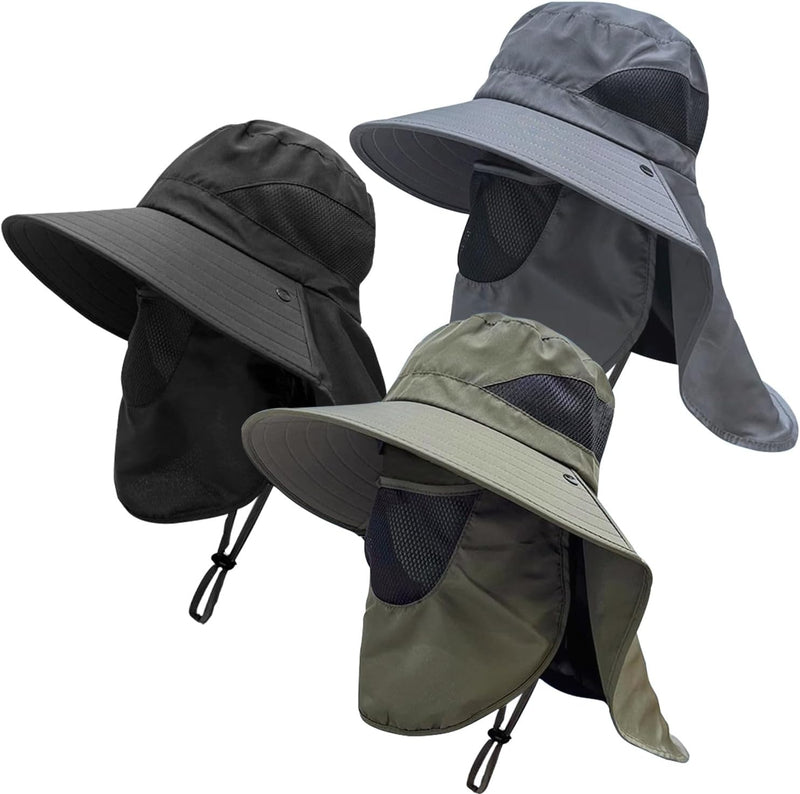 Sombrero de pescador con visera para acampar y solapa para el cuello