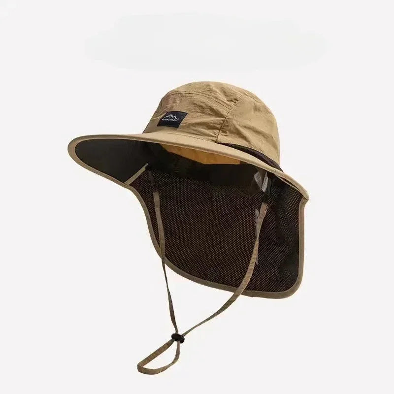 Sombrero de pesca con ala ancha y protección para el cuello