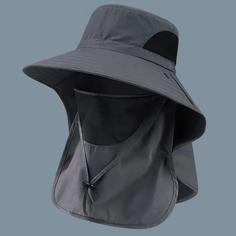 Sombrero de pescador con visera para acampar y solapa para el cuello