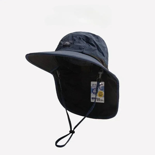 Sombrero de pesca con ala ancha y protección para el cuello