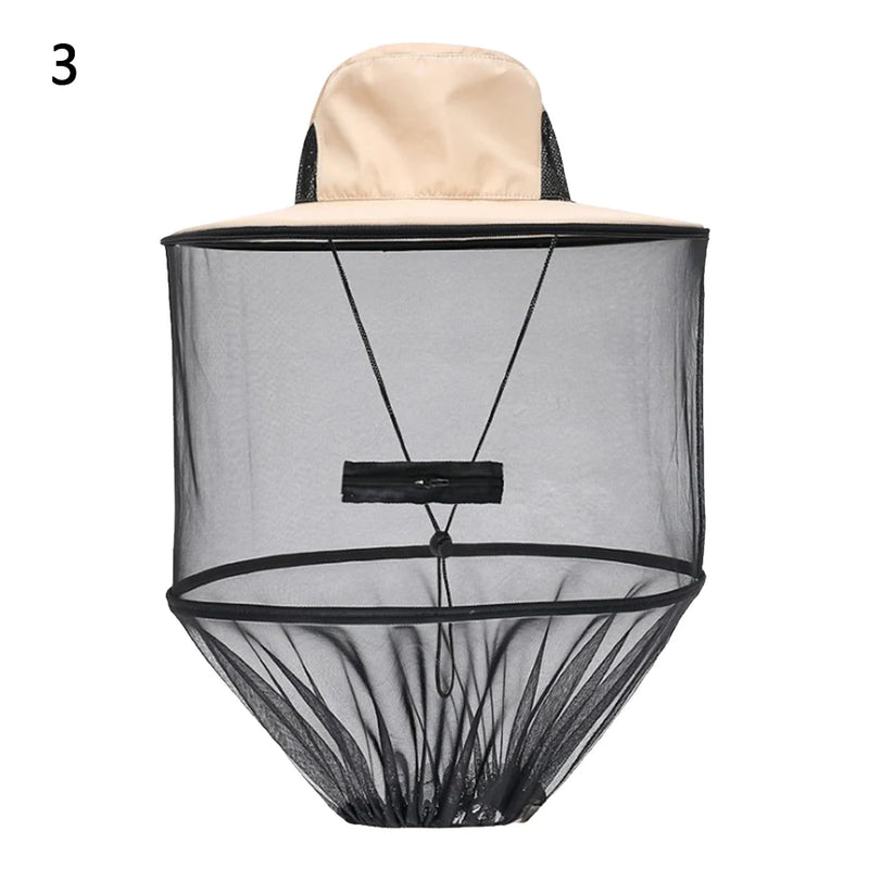 Sombrero de pesca plegable antimosquitos