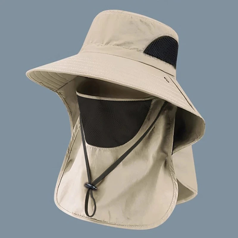 Sombrero de pescador con visera para acampar y solapa para el cuello