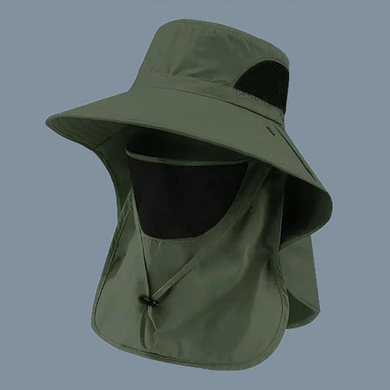 Sombrero de pescador con visera para acampar y solapa para el cuello