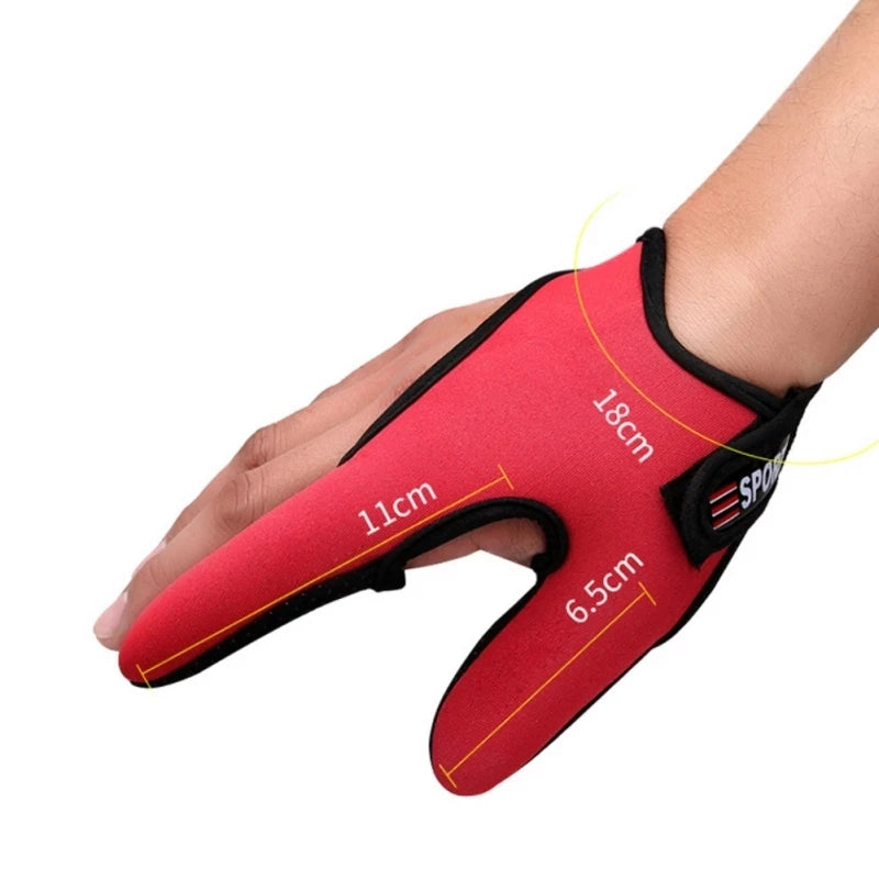 Guantes de pesca con protector de 2 dedos