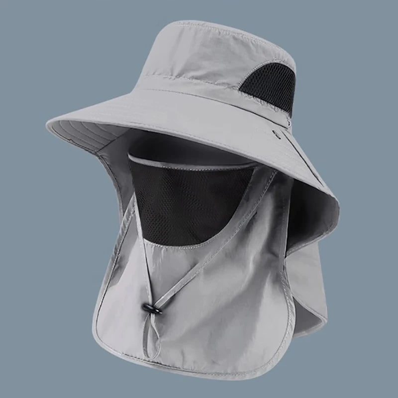 Sombrero de pescador con visera para acampar y solapa para el cuello