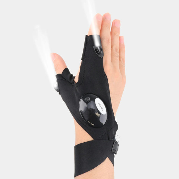 Guante de medio dedo LED