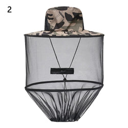 Sombrero de pesca plegable antimosquitos