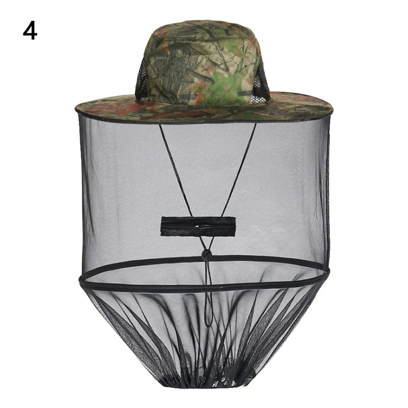 Sombrero de pesca plegable antimosquitos