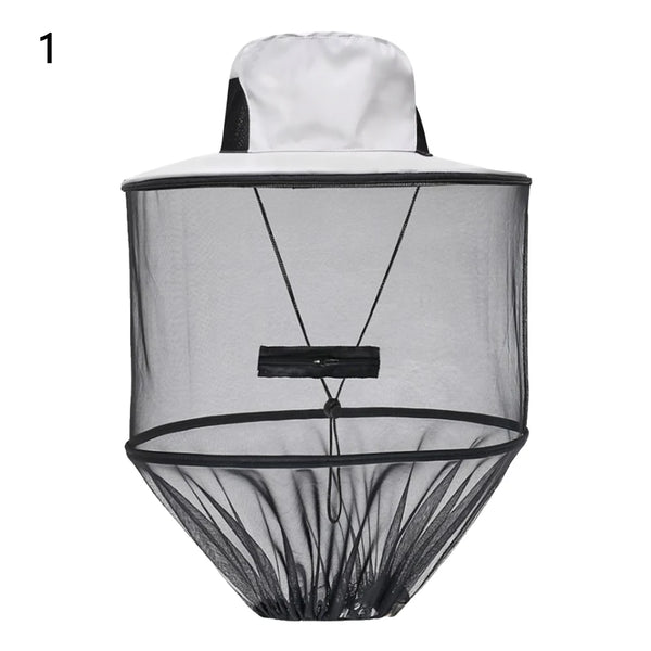 Sombrero de pesca plegable antimosquitos