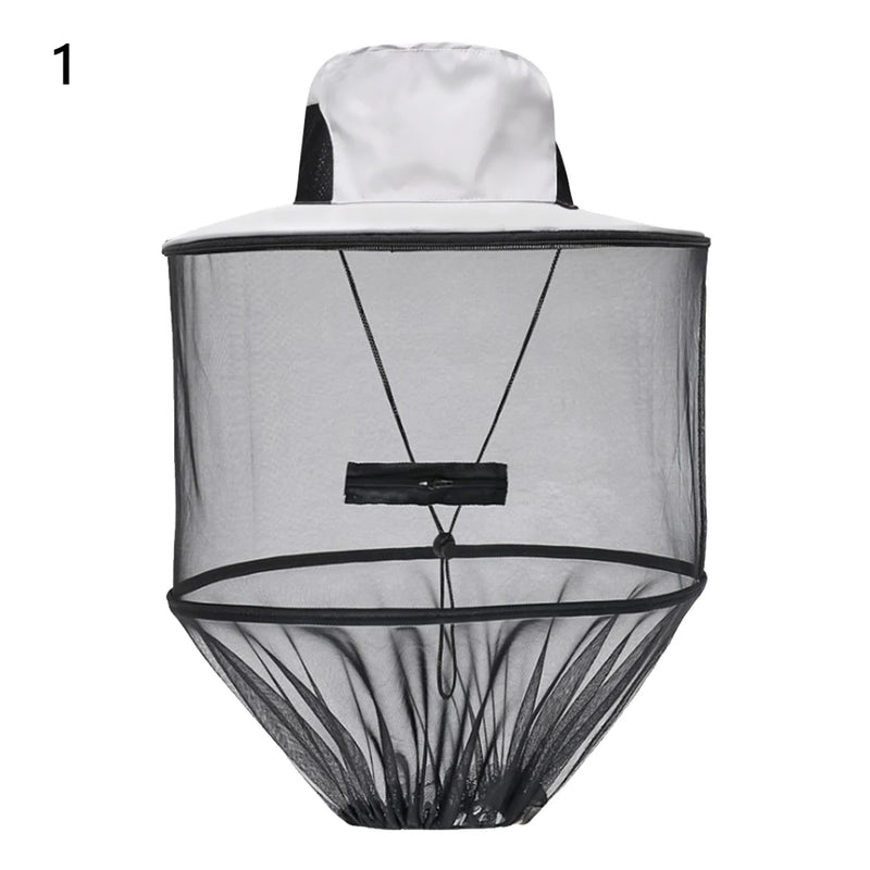 Sombrero de pesca plegable antimosquitos